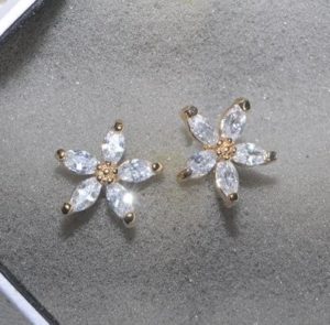 Lady Daisy Rhinestone Fashion Earrings