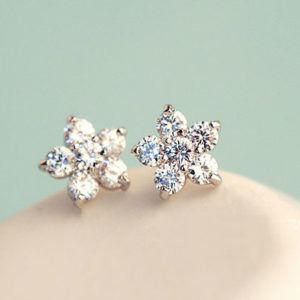 Little Blossom Flower Rhinestone Earrings