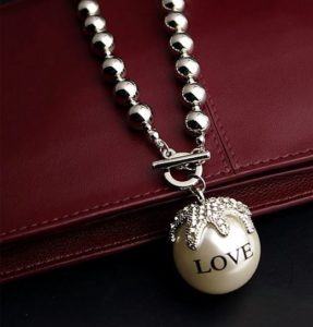 Love Pearl Ball Statement Necklace