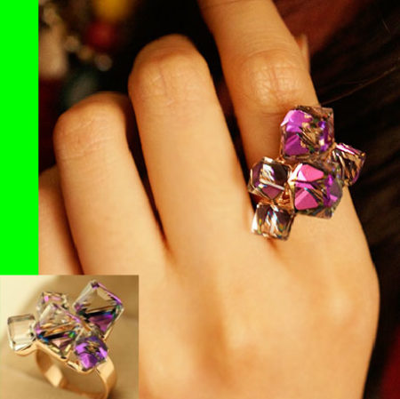 Magical Crystal Statement Ring (Adjustable Band)