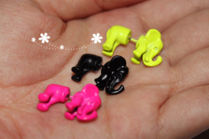 Neon Fashion 3D Elephant Single Ear Stud