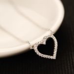 Open Heart Rhinestone Necklace