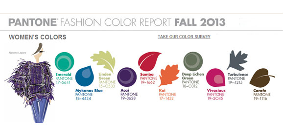 Pantone’s Fashion Color Fall 2013: A Palette of Many Moods