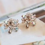 Pearled Wishing Tree Rhinestone Earrings