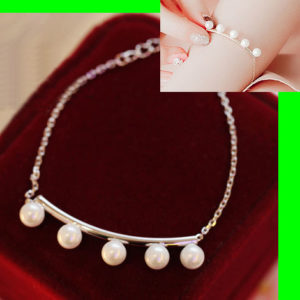 Pearls on Tube Fashion Bracelet