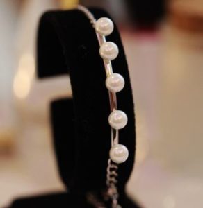 Pearls on Tube Fashion Bracelet
