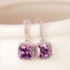 Purple Princess Glamour Rhinestone Earrings