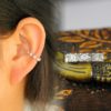 Round Stone Ring Ear Cuff (Single, No Piercing)