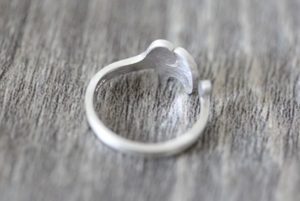Silver Elephant Wrapping Finger Cuff Ring (Adjustable)