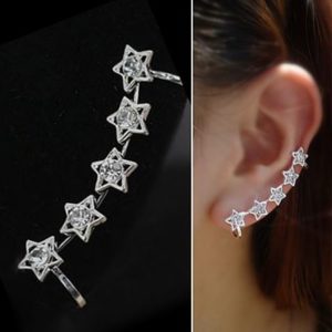 Silver Stars Wrapping Ear Cuff (Single, No Piercing)