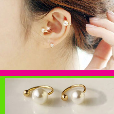 Simply Pearl Ear Clips Set (No Piercing, Adjustable)