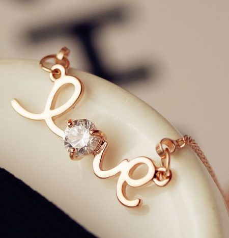 Sparkly Love Rhinestone Necklace