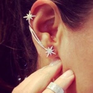 Sparkly Star Wrapping Ear Cuffs Asymmetric Set