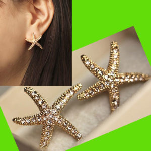 Sparkly Starfish Statement Earrigns
