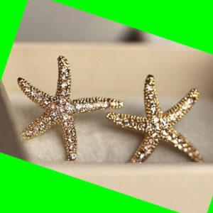 Sparkly Starfish Statement Earrings