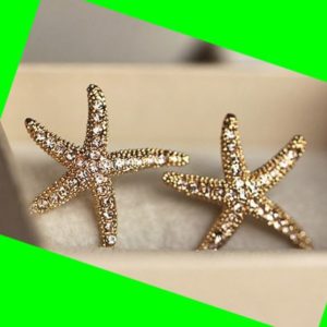 Sparkly Starfish Statement Earrings