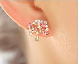 Sparkly Wishing Tree Rhinestone Earrings