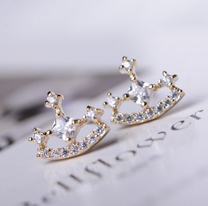 Star Crown Rhinestone Earrings