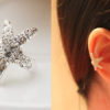 Sparkly Starfish Full Rhinestone Ear Cuff (Single, No Piercing)