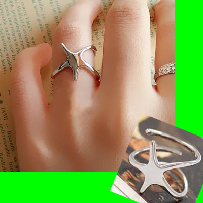 Starfish Wrapping Finger Cuff Ring (Adjustable)