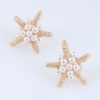 Starfish Pearl Golden Fashion Earrings