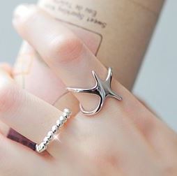 Starfish Wrapping Finger Cuff Ring (Adjustable)