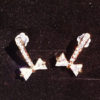 Stringed Rhinestone Bow Earrings