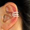 Strings Attached Rhinestone Single Ear Cuff