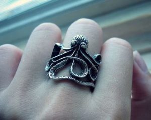 Vintage Octopus Fashion Ring (Antique Bronze)