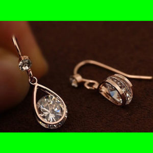 Wrapped Diamond Rhinestone Earrings